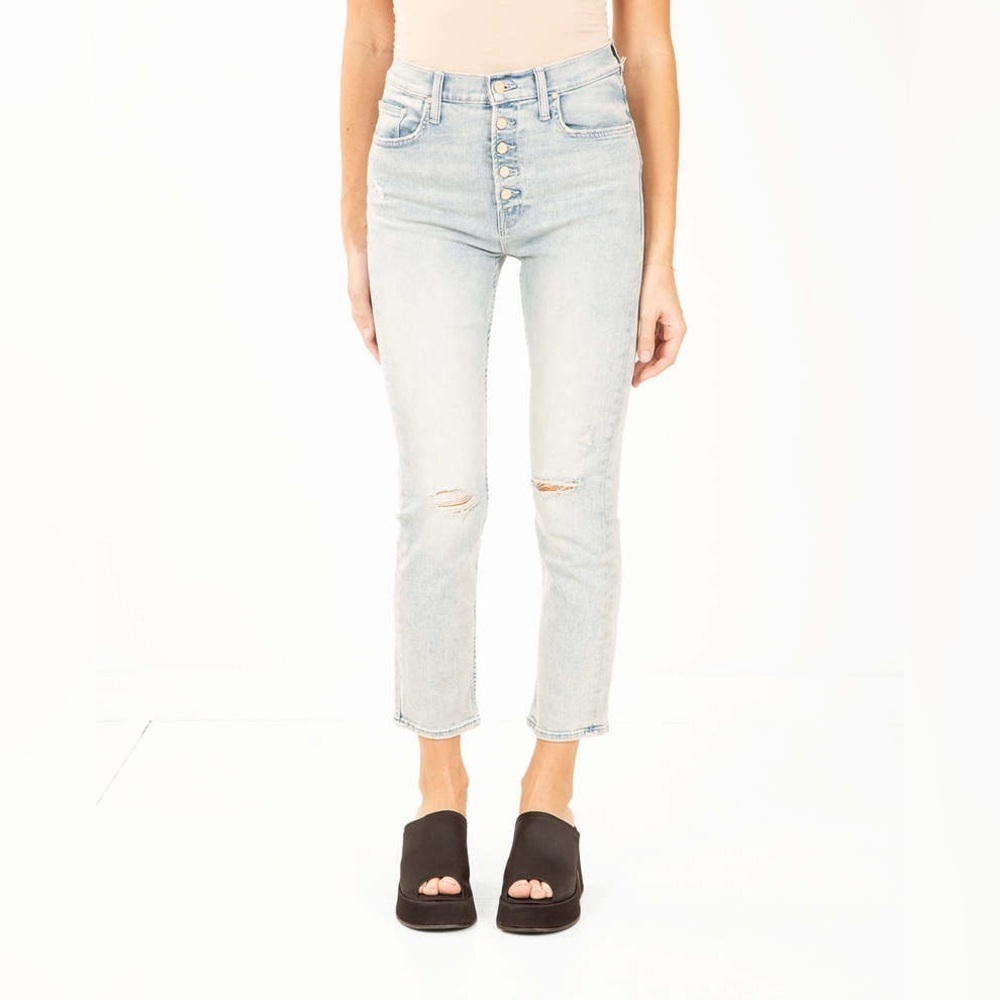 MOTHER The Pixie Tomcat Ankle Jeans In Nature Of The Game 30 10 distressed high - Picture 3 of 16